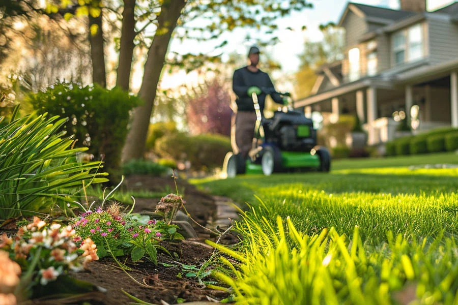 lawn mowing machine